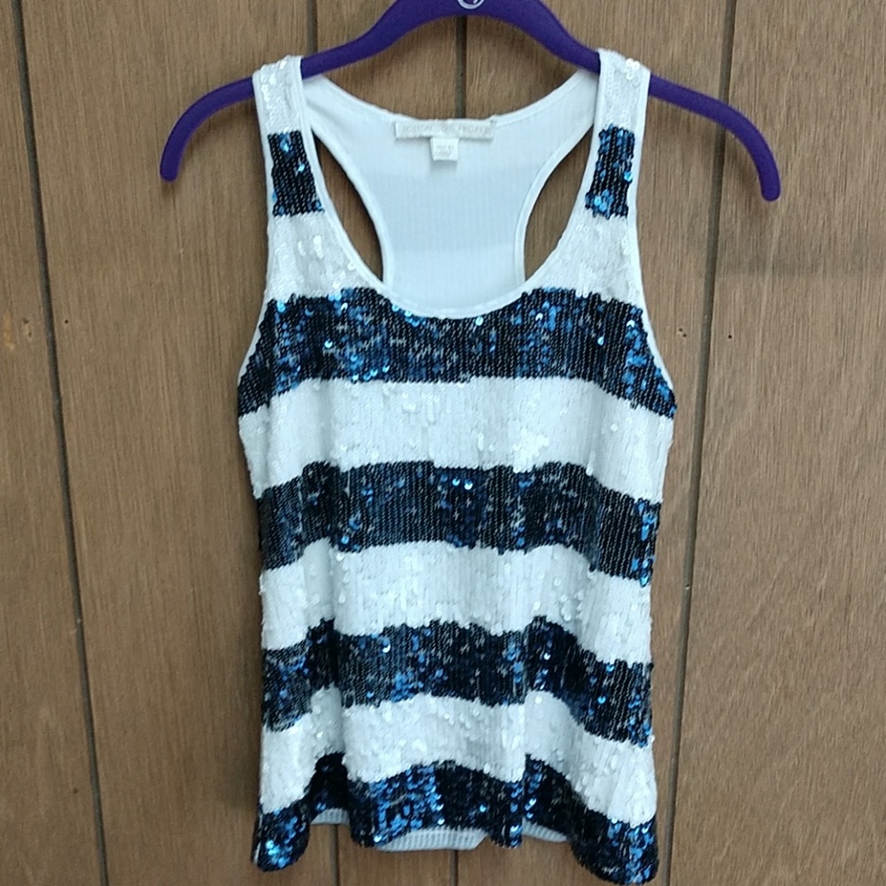 XS, Boston Proper Sequin Tank Top.
